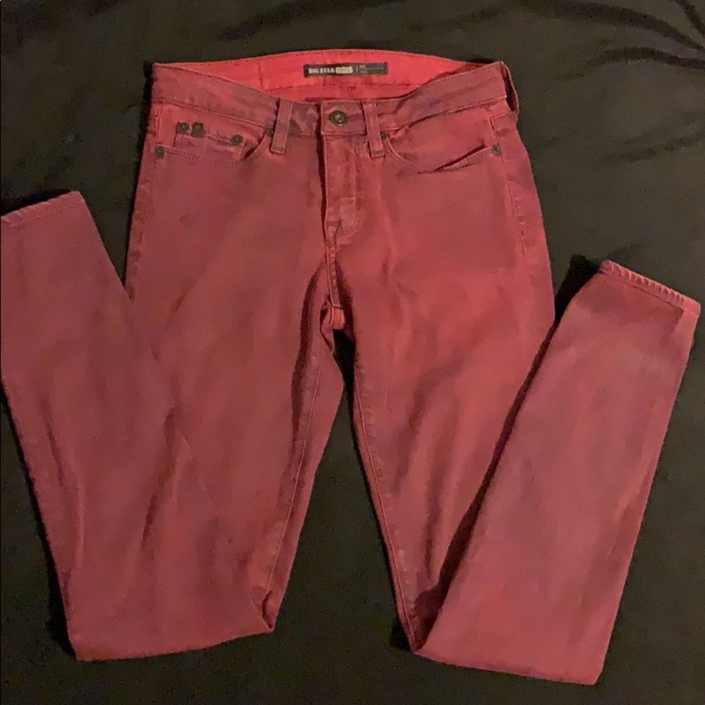 Big Star Maroon Skinny Jeans